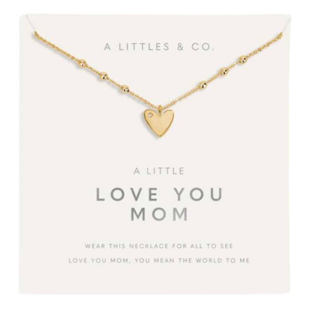 I LOVE YOU MOM NECKLACE GOLD