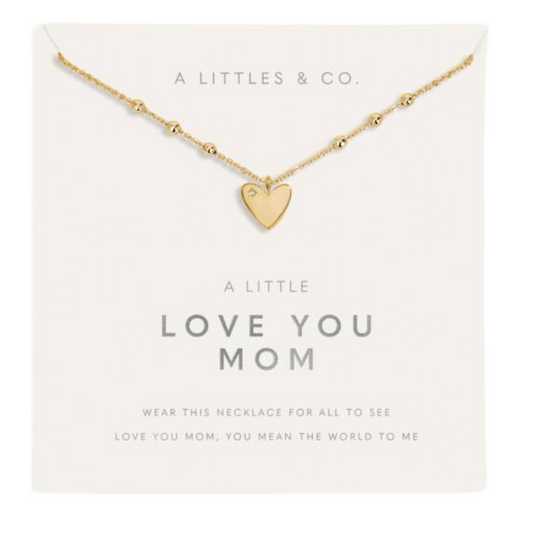 I LOVE YOU MOM NECKLACE GOLD