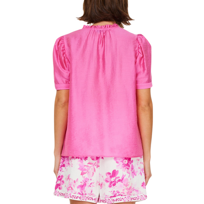 RUFFLE DETAIL BLOUSE PINK
