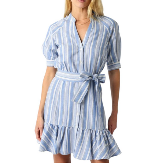 CAROLINE STRIPE DRESS BLUE/WHITE