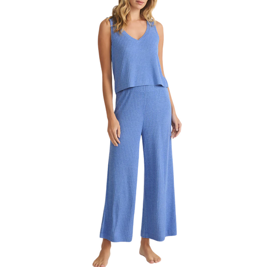SLOANE V-NECK RIB TANK BAY BLUE