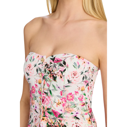 QUINN FLORAL LINEN VESTIER