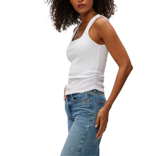 MARIBEL SQUARE NECK TANK WHITE