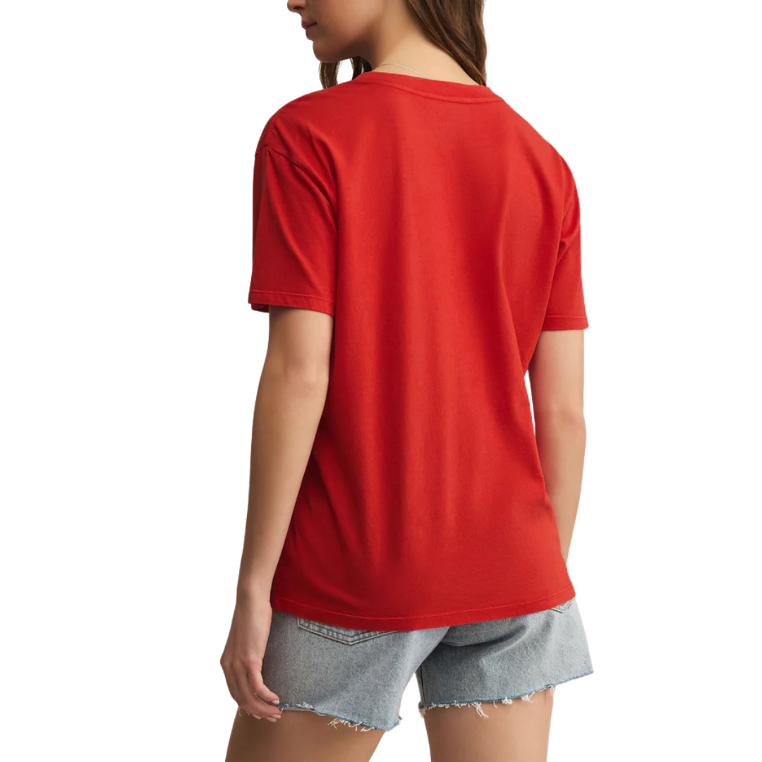 USA BOYFRIEND TEE CABANA RED