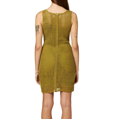 NOELANI CROCHET MINI DRESS MOSS