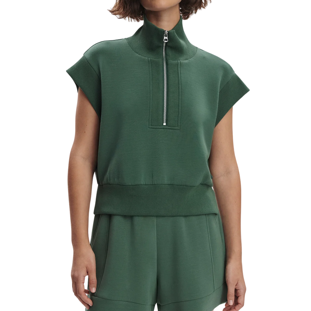 KELLY HALF ZIP SWEAT CILANTRO