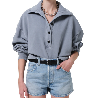 MIRELLE FUNNEL NECK SWEATSHIRT HEMATITE