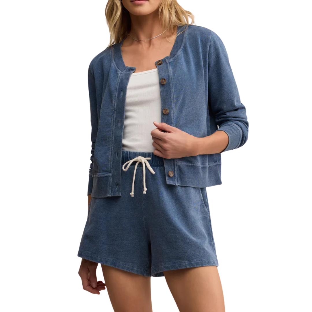 DAILY KNIT DENIM CARDIGAN VINTAGE INDIGO