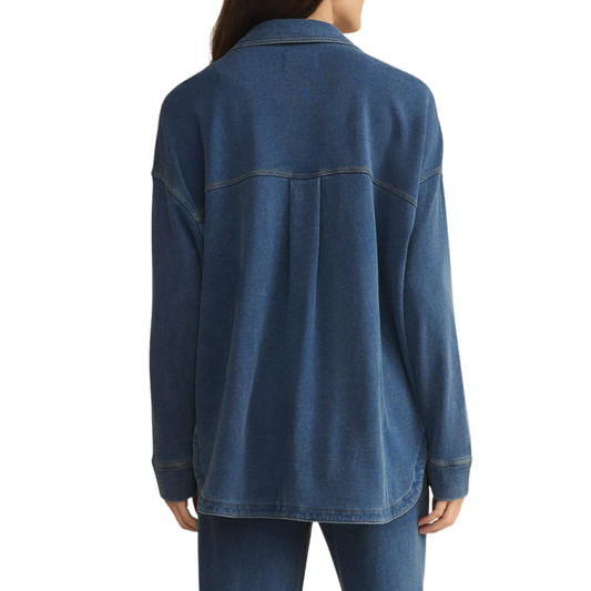 ALL DAY KNIT DENIM JACKET VINTAGE INDIGO