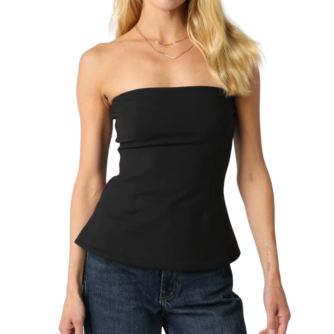ADELA TUBE TOP BLACK