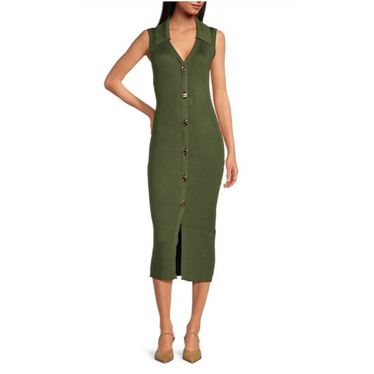 MIDI DRESS TWIST LOCK OLIVE