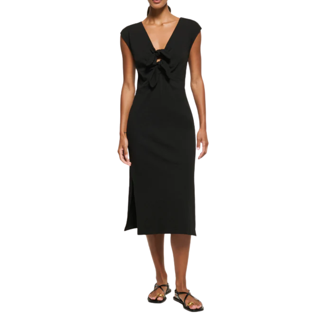 KAYLEE COLUMN DRESS JET BLACK