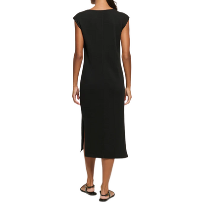 KAYLEE COLUMN DRESS JET BLACK