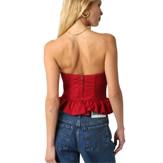 AUTUMN CORSET TOP SCARLET