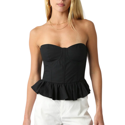 AUTUMN CORSET TOP BLACK
