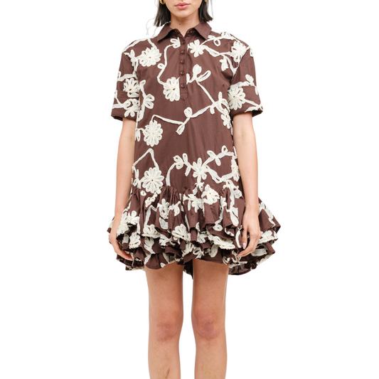 IVANNA DRESS BROWN