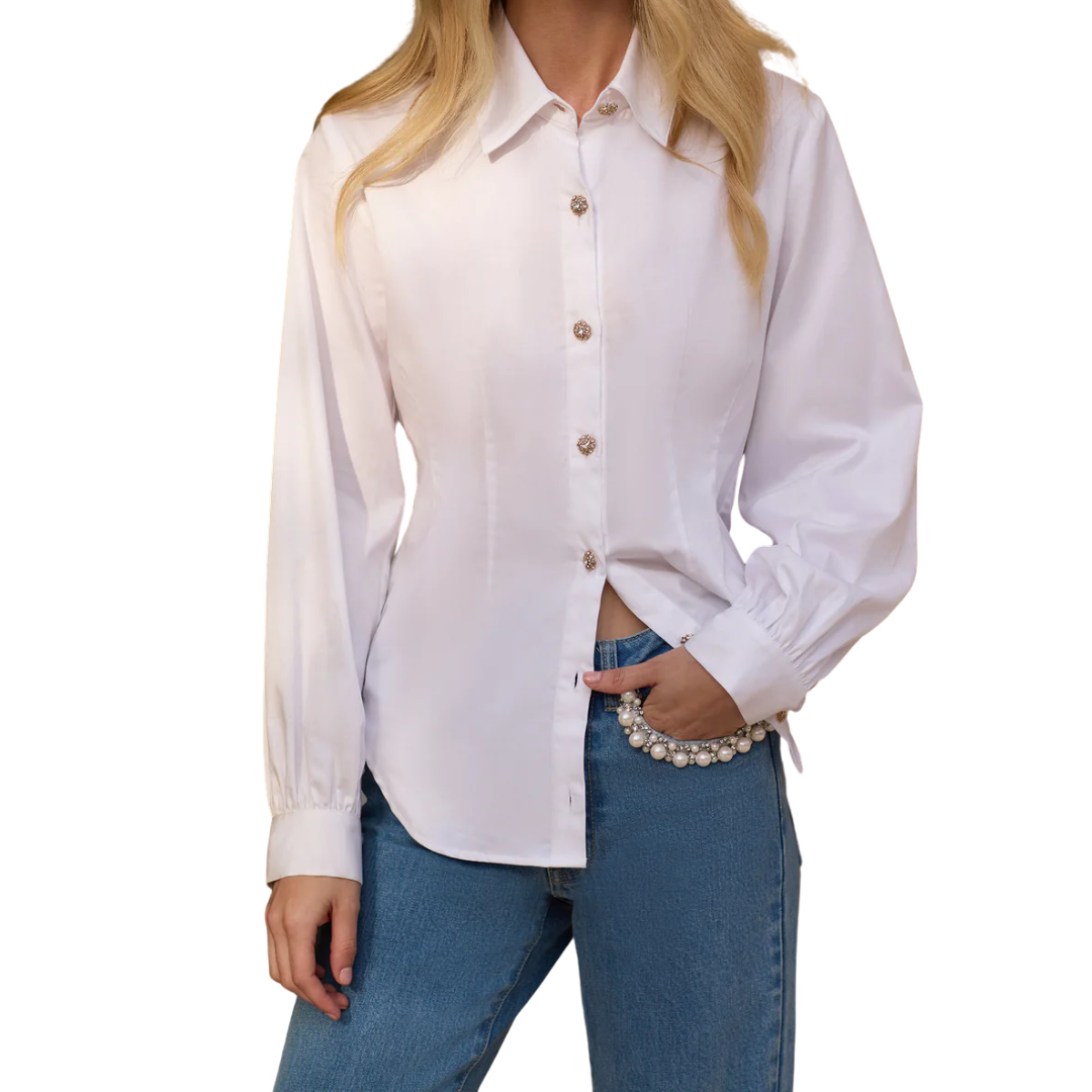 LORALIE BLOUSON SHIRT WHITE