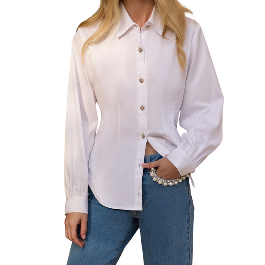 LORALIE BLOUSON SHIRT WHITE