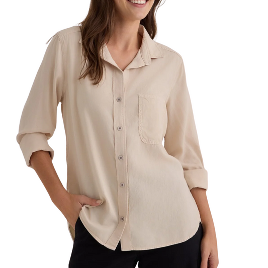 SHIRT TAIL BUTTON DOWN MOONSTONE