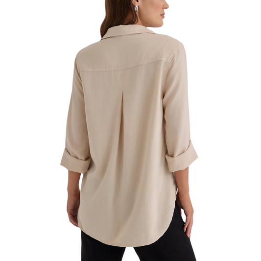 SHIRT TAIL BUTTON DOWN MOONSTONE