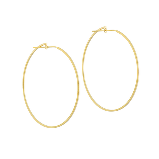 THIN FLAT ETERNITY HOOPS