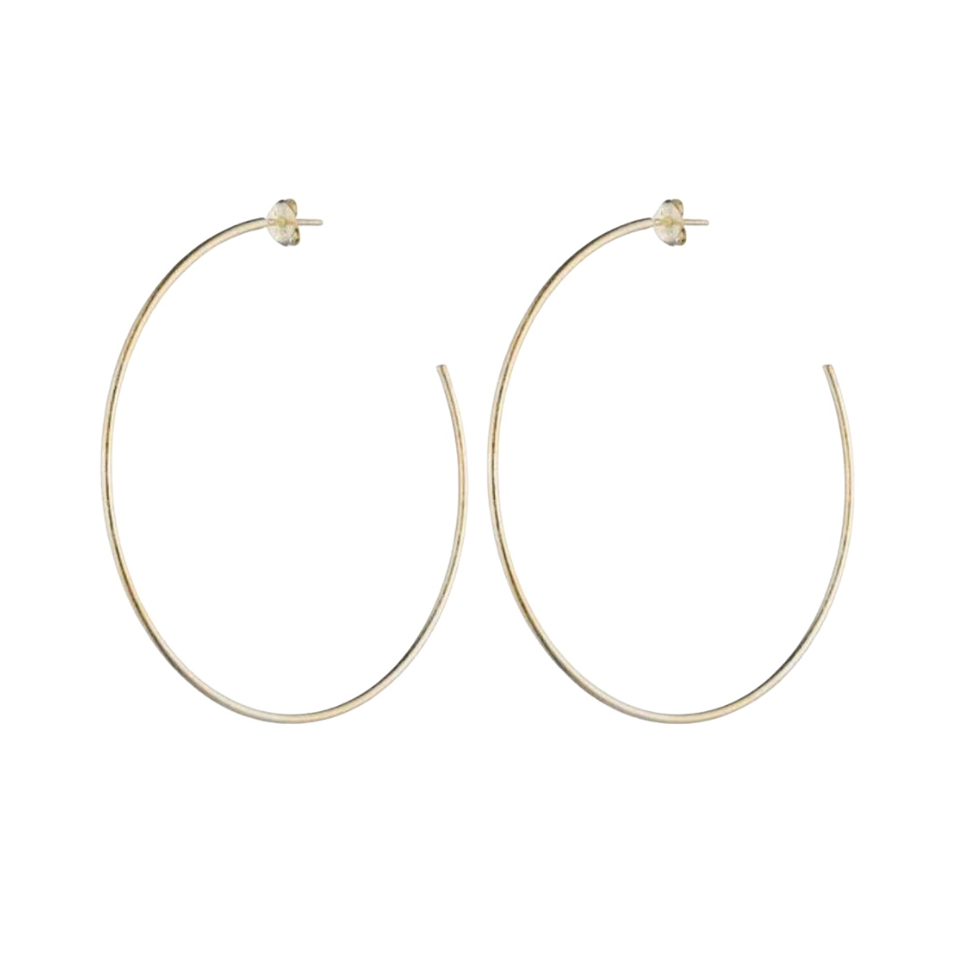 JILLIAN HOOPS BRUSHED CHAMPANGE