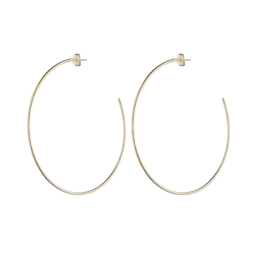 JILLIAN HOOPS BRUSHED CHAMPANGE