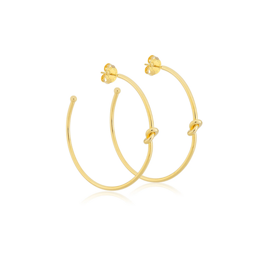 KNOT HOOPS SHINY GOLD
