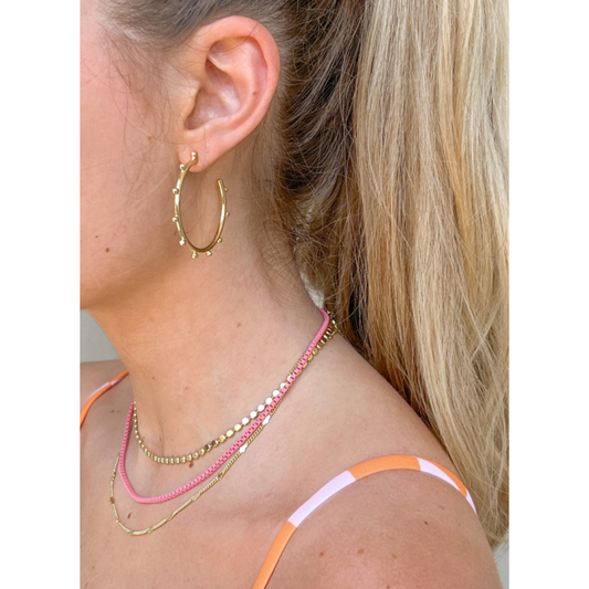 MEDIUM SWEETIE PIE HOOPS SHINY GOLD