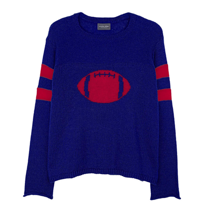 FOOTBALL CREW SWEATER BLUE