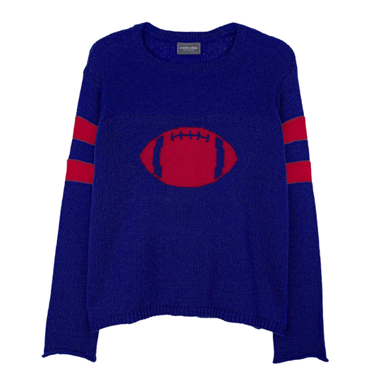 FOOTBALL CREW SWEATER BLUE