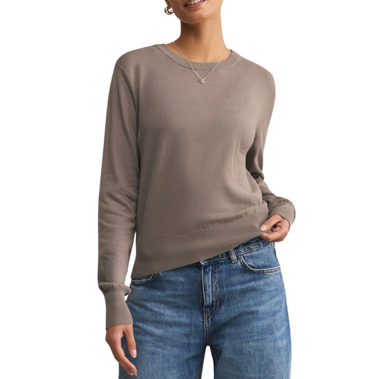 THE PERFECT LAYER SWEATER LIGHT TAVERN