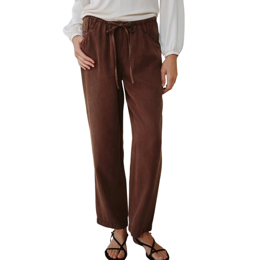 PULL ON TROUSER LEG SADDLE BROWN