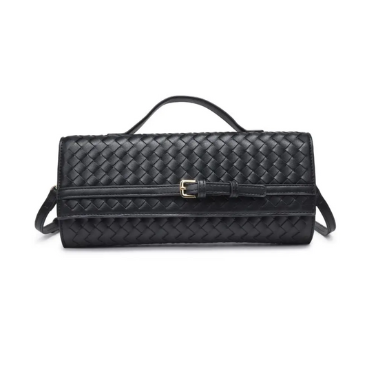 EMERSON WOVEN CROSSBODY BLACK