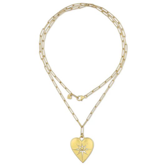 DOUBLE WRAP NECKLACE - HEART