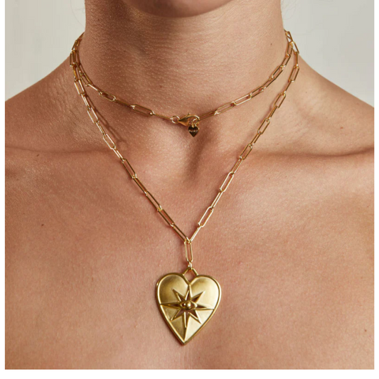 DOUBLE WRAP NECKLACE - HEART