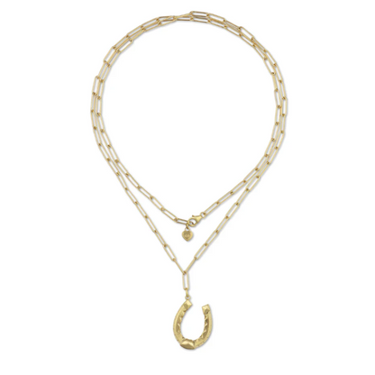 DOUBLE WRAP NECKLACE - HORSESHOE