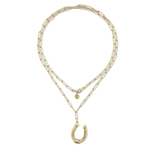 DOUBLE WRAP NECKLACE - HORSESHOE