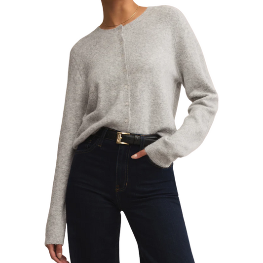 MEDINA CARDIGAN LIGHT HEATHER GREY