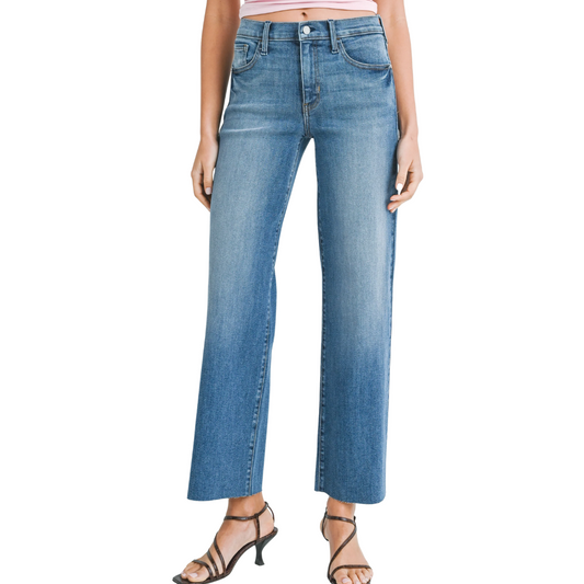 SLIM PALAZZO SCISSOR CUT MEDIUM WASH