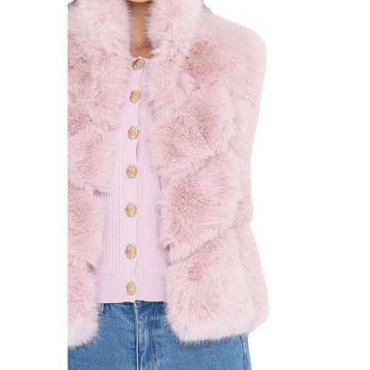 ROSARIO FAUX FUR VEST BALLET