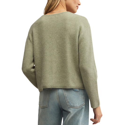 EMELIE CARDIGAN BAY LEAF