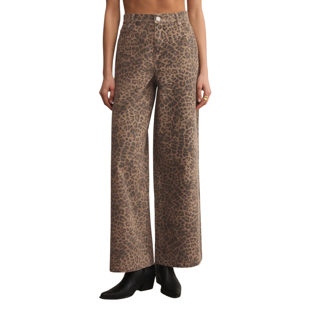 MARLI DENIM LEOPARD PANT