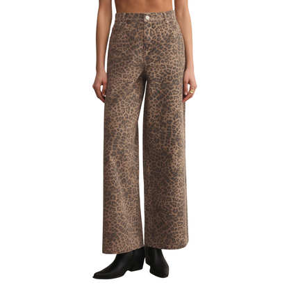 MARLI DENIM LEOPARD PANT