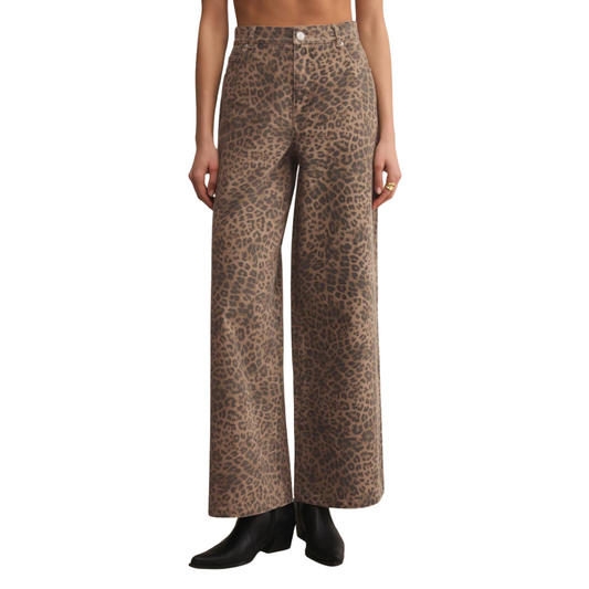 MARLI DENIM LEOPARD PANT