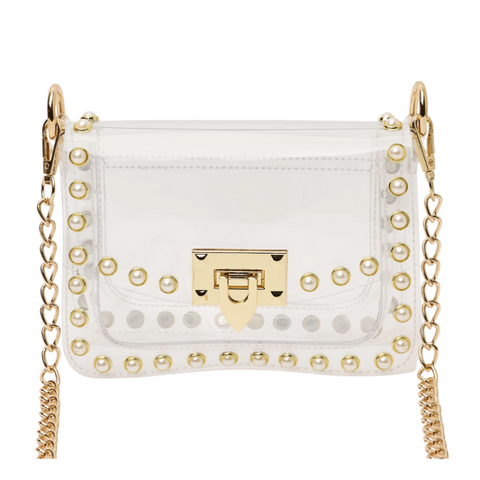 JACKIE CLEAR HANDBAG PEARL