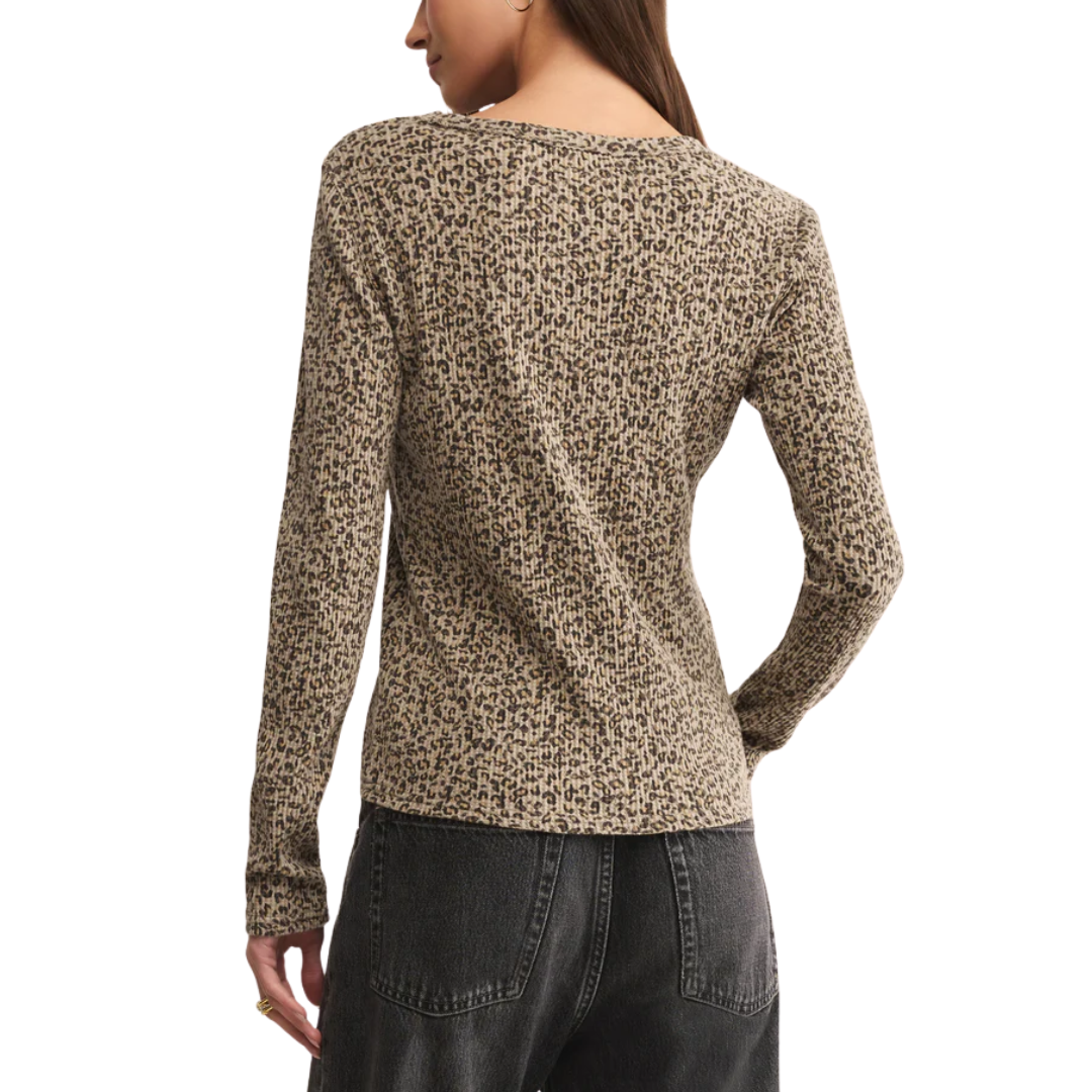 ARLET MINI THERMAL TOP LEOPARD SUEDE
