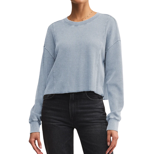 ANGEL MINI THERMAL TOP WASHED INDIGO