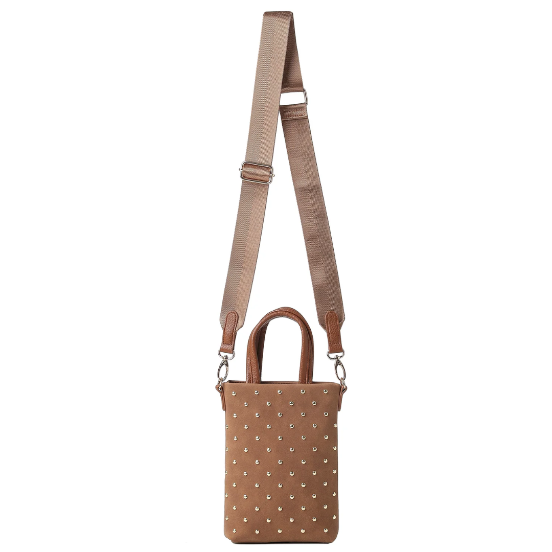 MILA PHONE TOTE SADDLE STUDDED