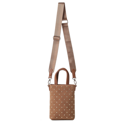 MILA PHONE TOTE SADDLE STUDDED